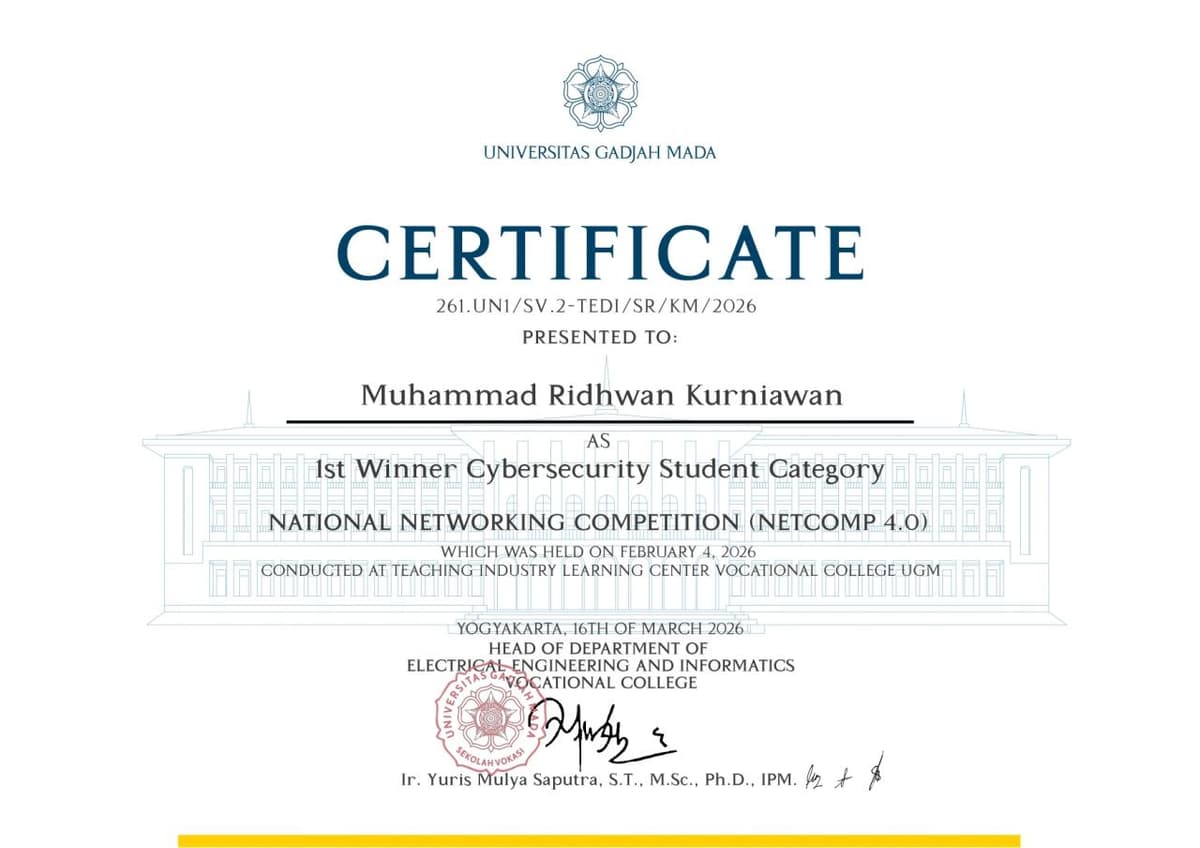 1st place netcomp 4.0 cybersecurity student category